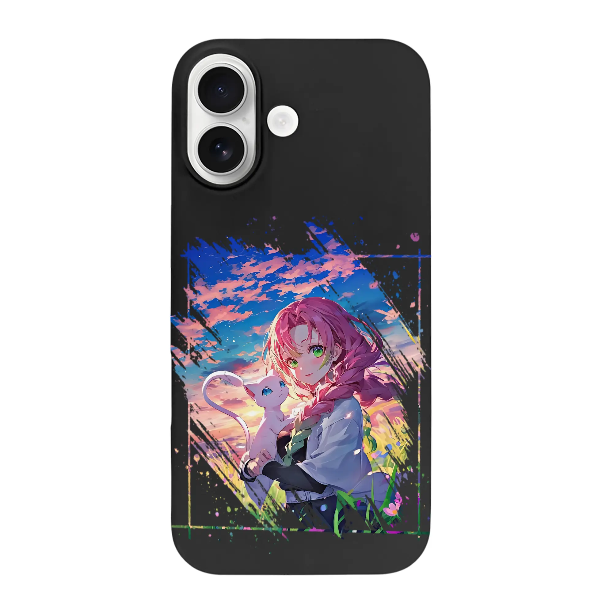 鬼滅の刃 グッズ,甘露寺 蜜璃 - iPhone 17 シリーズ シリコンケース 薄型 耐衝撃 指紋防止 ソフトタッチカバー 精密フィット 傷防止 保護ケース iPhone 17/17 Air/17 Pro/17 Pro Max 対応